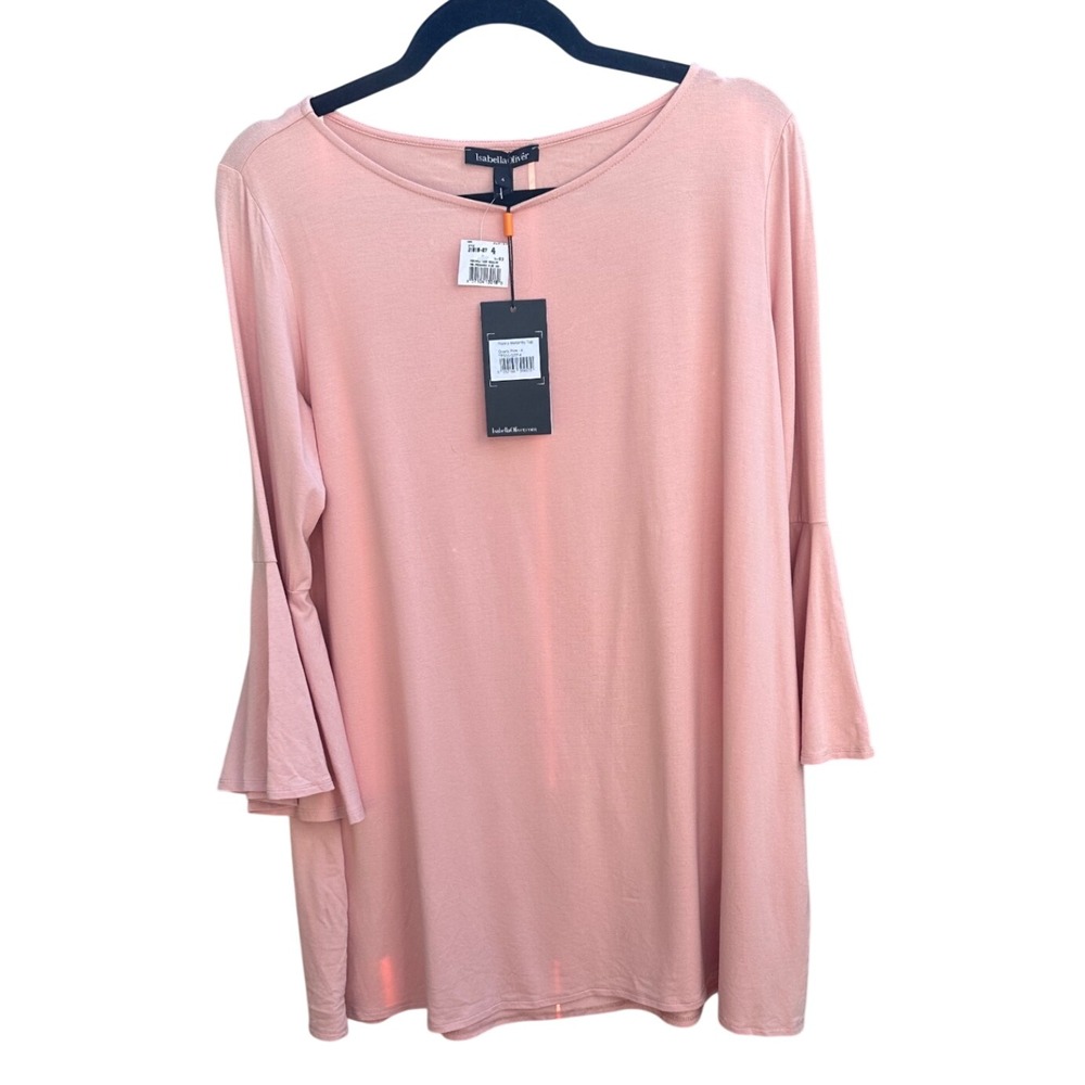 Isabella Oliver Pianna Maternity Top Quartz Pink Bell Sleeve Tunic Size 4 NEW
